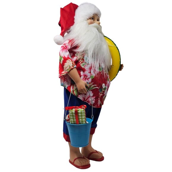 Beach Bum Festive Upright 18" Santa Christmas Table Decoration - Picture 2 of 5